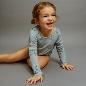 ZARA STRUCTURED DAISY BODYSUIT SHIRT